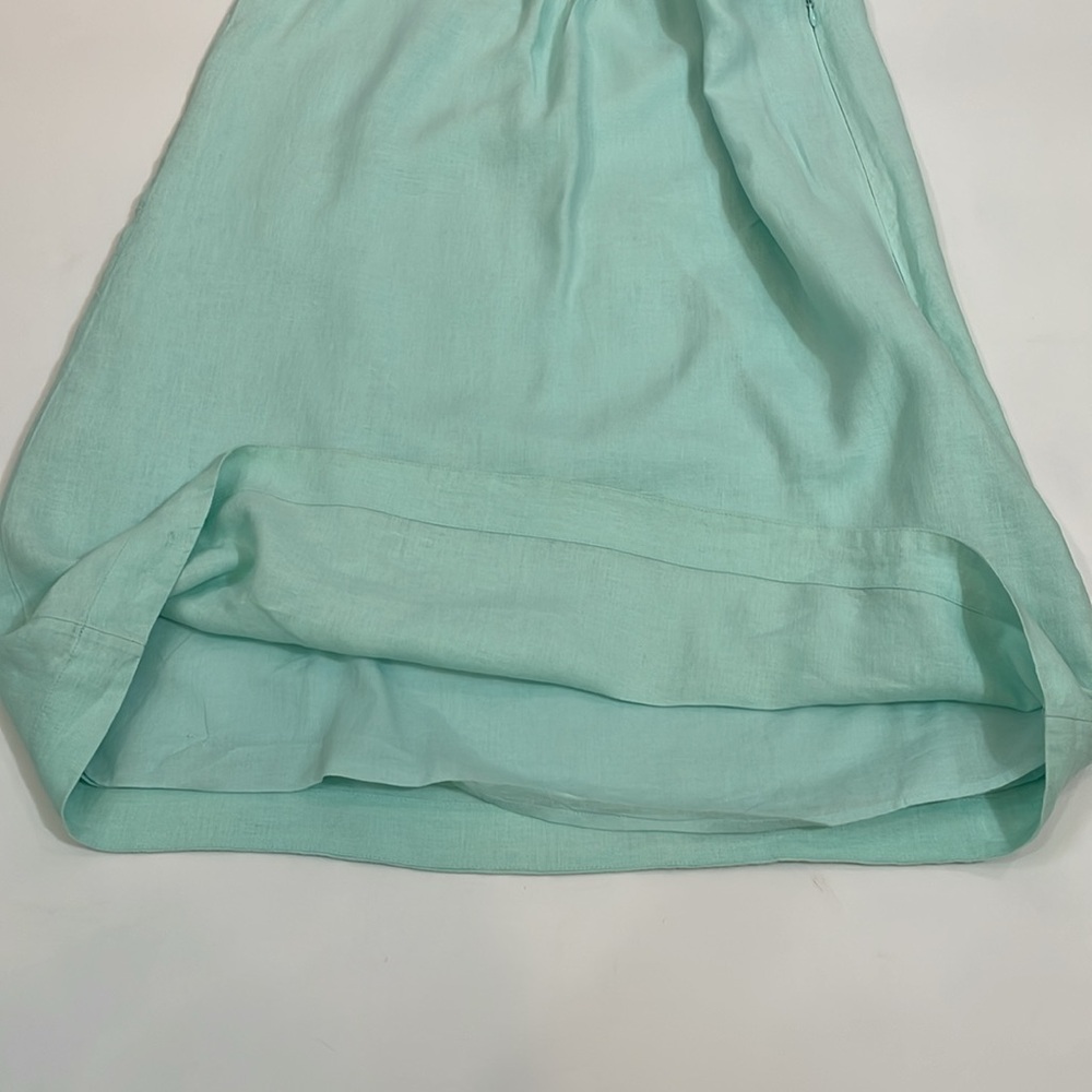 Vineyard Vines Linen Dress Size 12 Sea-foam Color Relaxed Fit EUC - Picture 8 of 9